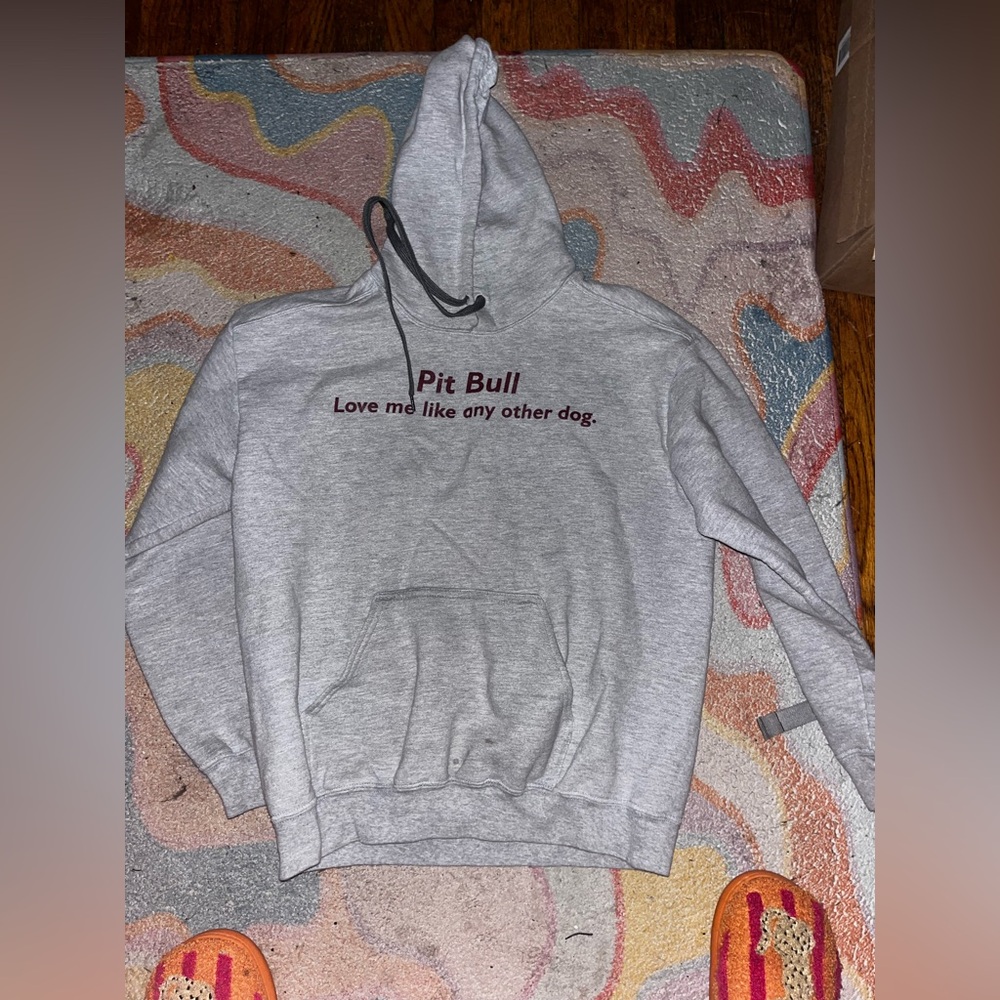 MSPCA Pit Bull Lover Gray Hoodie